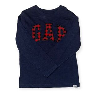 GAP Logo Buffalo Plaid Long Sleeve Shirt